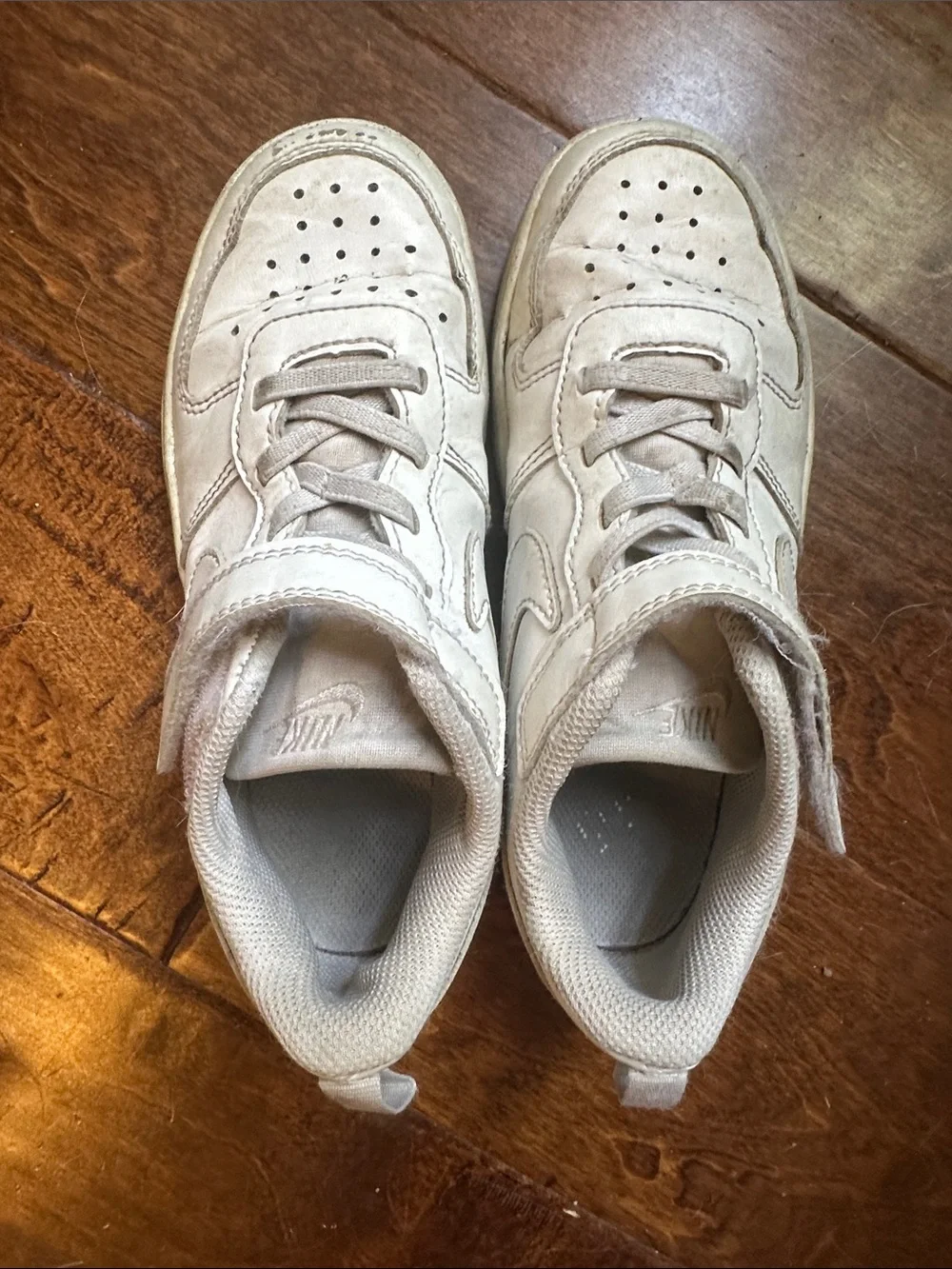 Nike Kids White Velcro Low-Top Sneakers